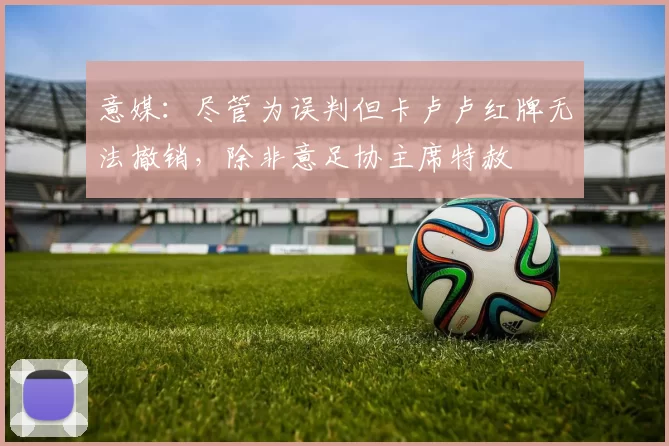 意媒:尽管为误判但卡卢卢红牌无法撤销,除非意足协主席特赦